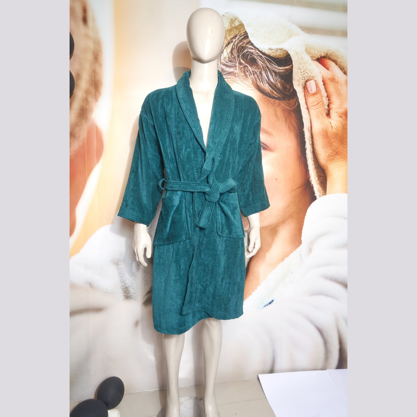 Velour Green Bathrobe
