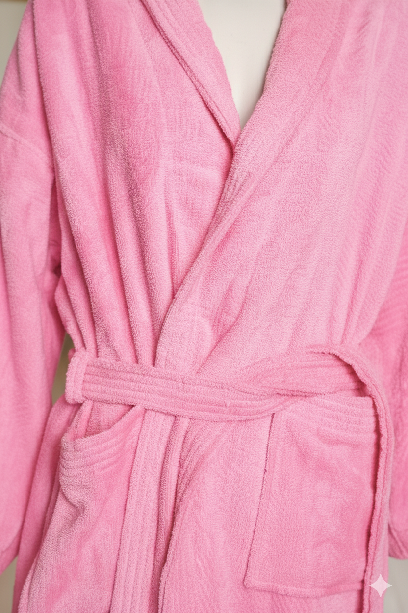 Velour Pink Bathrobe