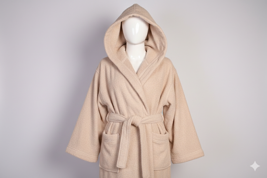Terry Beige Bathrobe